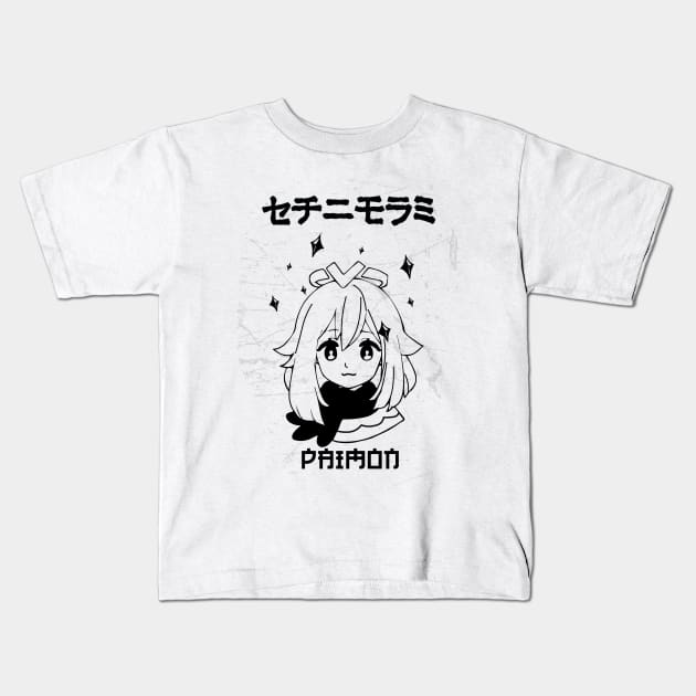 paimon skecth Kids T-Shirt by dodolanlaku